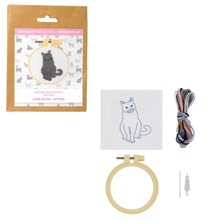 Broderie - MITTENS KITTY CROSS STITCH KIT Arts & Entertainment