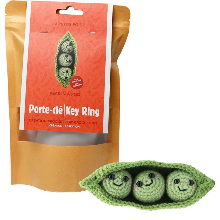 Broderie - PEAS IN A POD DIY CROCHET KEY RING KIT Arts & Entertainment