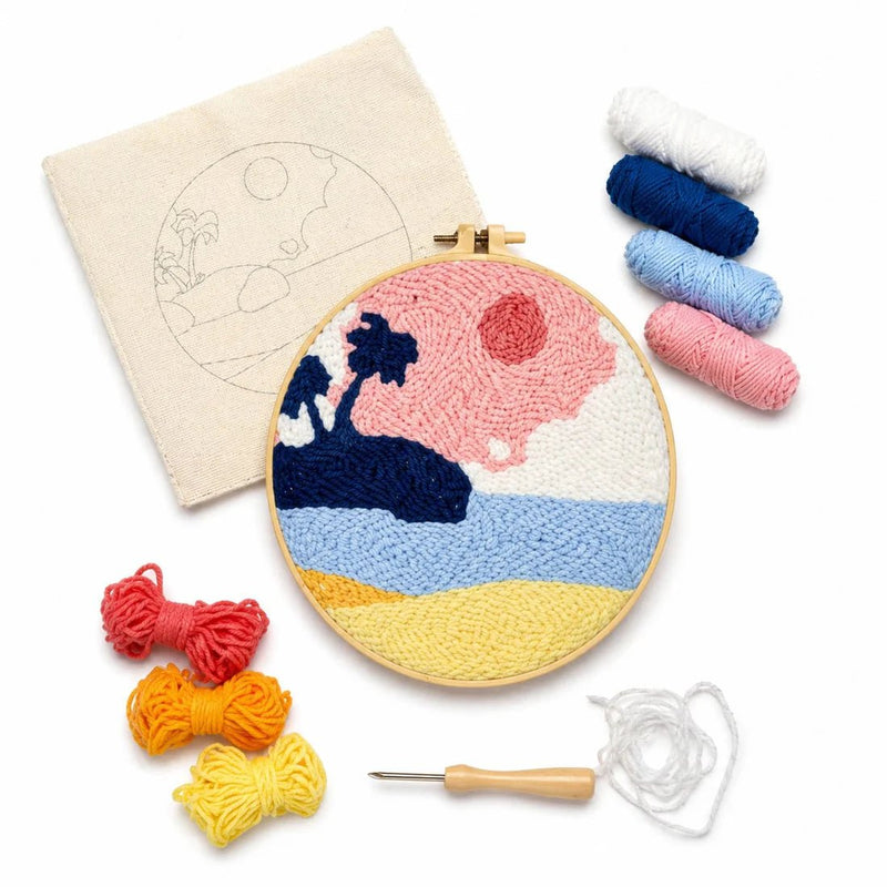Broderie - SUNRISE PUNCH NEEDLE KIT Arts & Entertainment