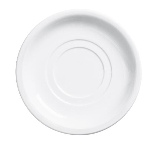 Browne - PALM Saucer, D - 6"/15.2cm, Porcelain, Double Well, White Home & Kitchen