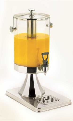 Browne - Polygonal Beverage Dispenser, 7qt/6.6L, 45 - 5oz servings (45, 150ml), 14x9.6x20.75", SS Home & Kitchen