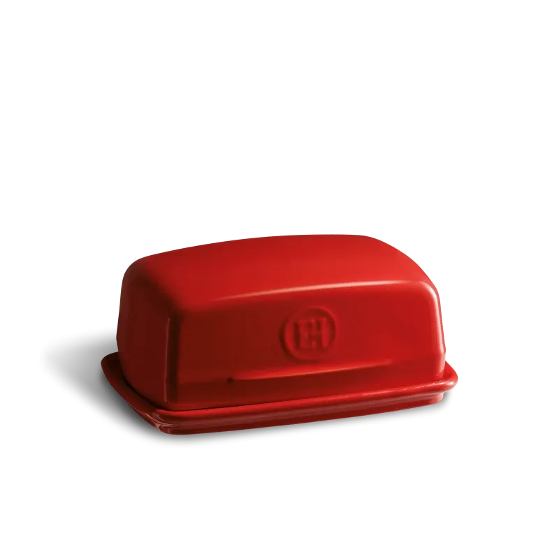 Emile Henry - Butter Dish | 6.7 x 4.7 x 2.7 in / 17 x 12 x 7 cm / 5.2 qt / 0.5 L