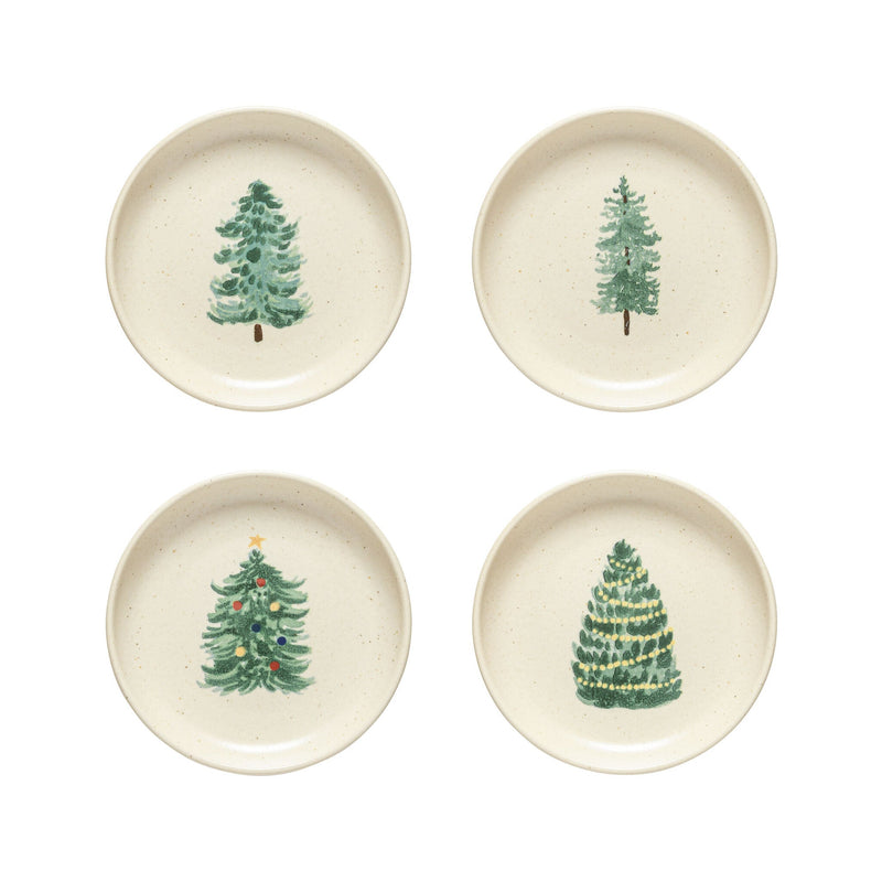 Casafina - Pacifica Christmas Tree Appetizer Plate x4 Home & Kitchen