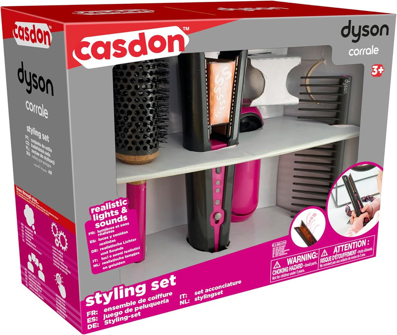 Casdon - Dyson Corrale Styling Set | Safe Toy Straighteners for Children Aged 3 Years & Up Toys & Games