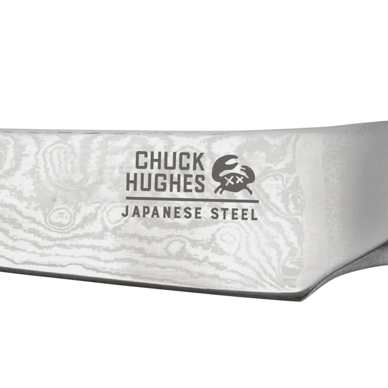 CHUCK HUGHES - Damascus Knife 7pcSet w/Block Home & Kitchen