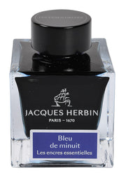 Jacques Herbin Essential Midnight Blue writing ink – 50 mL bottle