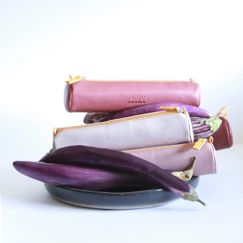 Clairefontaine - Round Pencil Case Italian Leatherette Rhodiarama Burgundy (8.45x2in) Toys & Games
