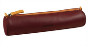 Clairefontaine - Round Pencil Case Italian Leatherette Rhodiarama Burgundy (8.45x2in) Toys & Games