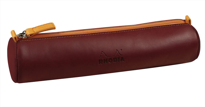 Clairefontaine - Round Pencil Case Italian Leatherette Rhodiarama Burgundy (8.45x2in) Toys & Games