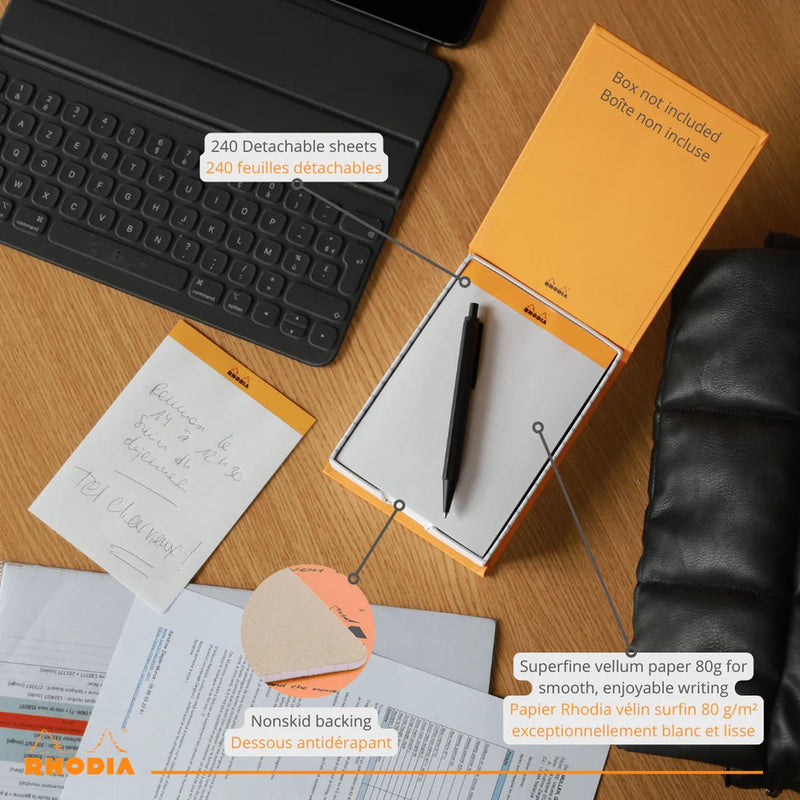 Clairefontaine - Stapled Memopad N°13 Dot - A6. 240 Sheets (4.1x5.8in) Office Supplies