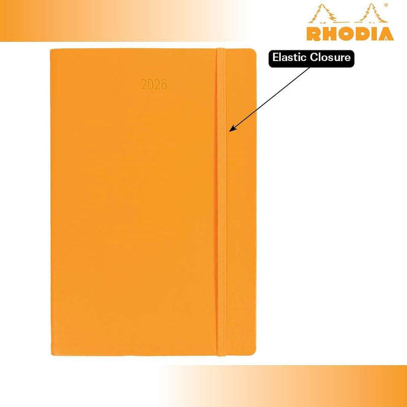 Clairefontaine - Webplanner 2026: horizontal Grid Agenda - Poppy - A5. 160 pages (5.8x8.3in)
