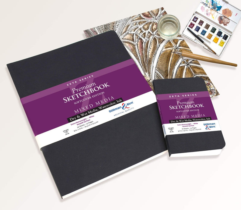 Clairefontaine - Zeta: Softcover Square 26 Sheets 270g White (7.5 x 7.5in) Office Supplies