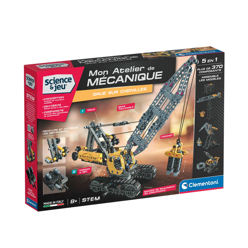 Clementoni - SCIENCE & JEU: ATELIER MÉCANIQUE - GRU MOBILE Toys & Games