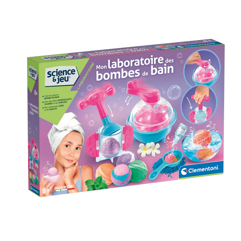 Clementoni - SCIENCE & JEU: LAB SAVON ET BOMBES DE BAIN Toys & Games