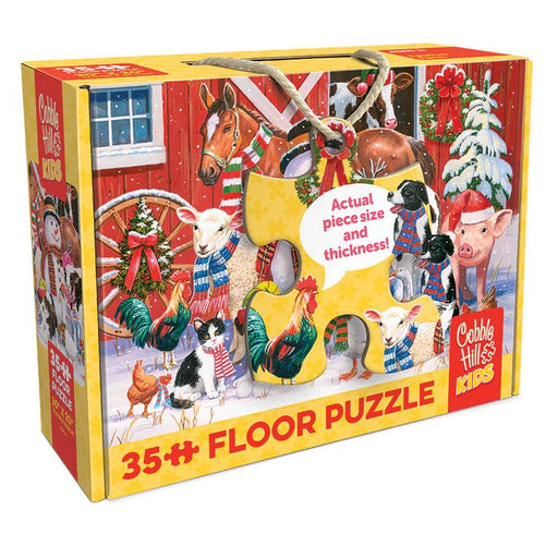 Cobble Hill - 35 Piece Jigsaw Puzzle - Festive Farmyard Greetings | Old Version Toys & Games