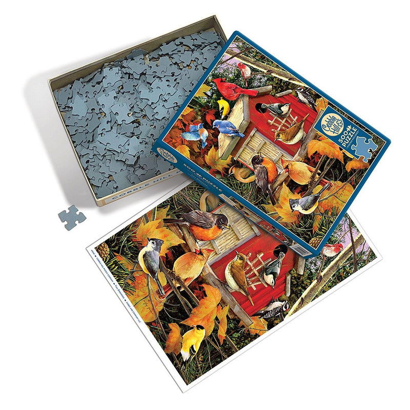Cobble Hill - Fall Birdhouse (500-Piece Puzzle) - Limolin 