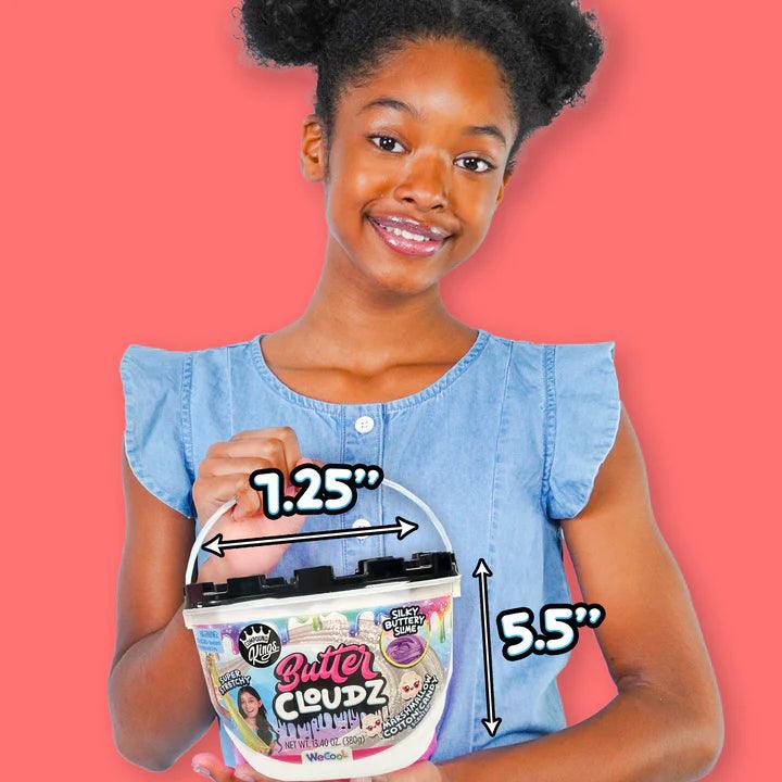 COMPOUND KINGS Fluffy Butter Cloudz Compound Bucket For Girls & Boys | Sensory Toys | Non - Toxic & Non - Sticky | Stress Re Toys & Games 13.40 Oz Marshmallow