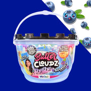 COMPOUND KINGS Fluffy Butter Cloudz Compound Bucket For Girls & Boys | Sensory Toys | Non - Toxic & Non - Sticky | Stress Re Toys & Games 13.40 Oz Strawberry / Blueberry