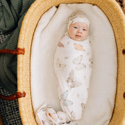 Copper Pearl - Swaddle Blanket Baby & Toddler Floral Luna