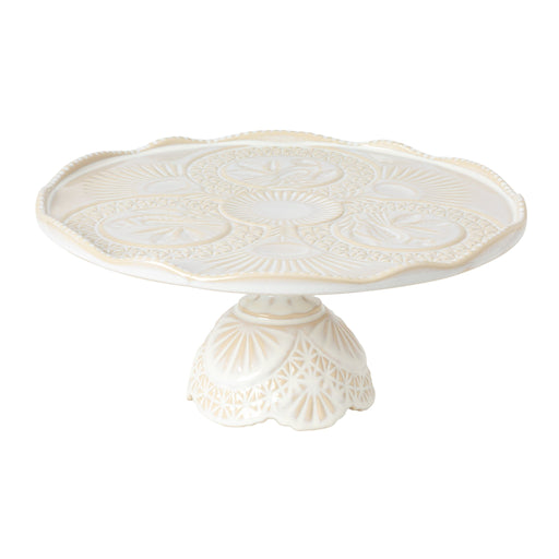 Costa Nova - Cristal White Footed Plate Home & Kitchen