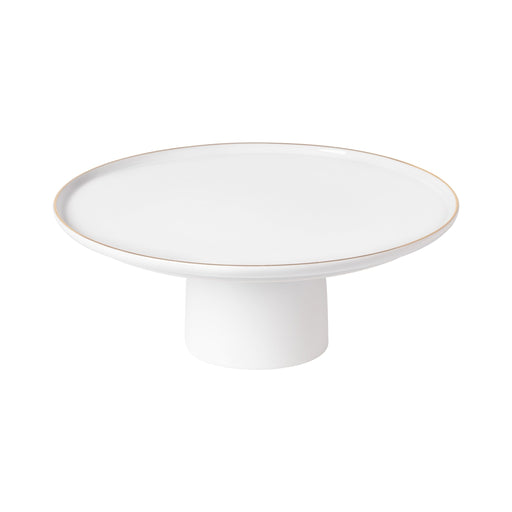 Costa Nova - Resonance Porcelain Gold Rim Footed Plate Home & Kitchen