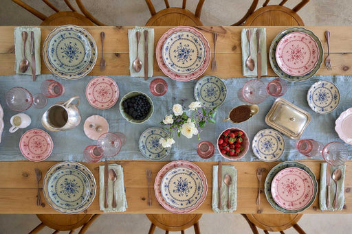 Costa Nova - Vila White - Blue Oval Platter Medium Home & Kitchen