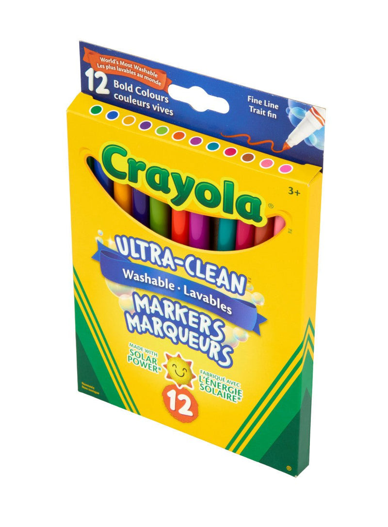 Crayola - 12 WASHABLE FINE LINE, BOLD Arts & Crafts