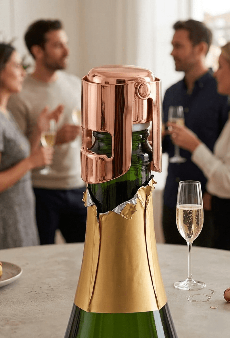 Cuisivin - Sentinel Champagne Stopper Rose Gold– Blister Home & Kitchen