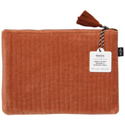Danica Studio - Copper Quilted Velvet Flat Pouch Luggage & Bags