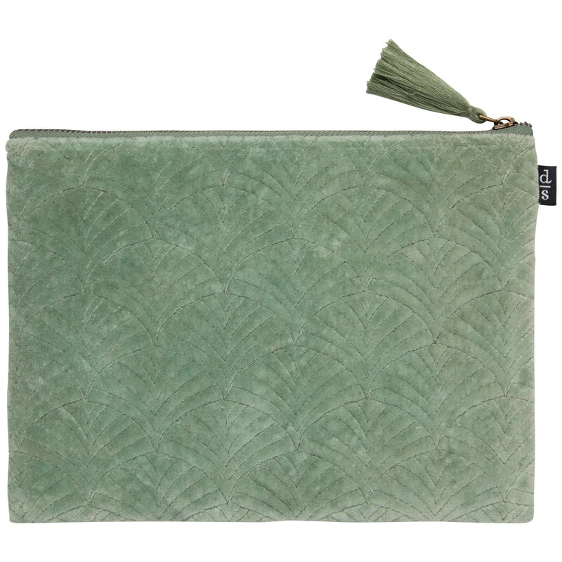 Danica Studio - Jade Quilted Velvet Flat Pouch Luggage & Bags