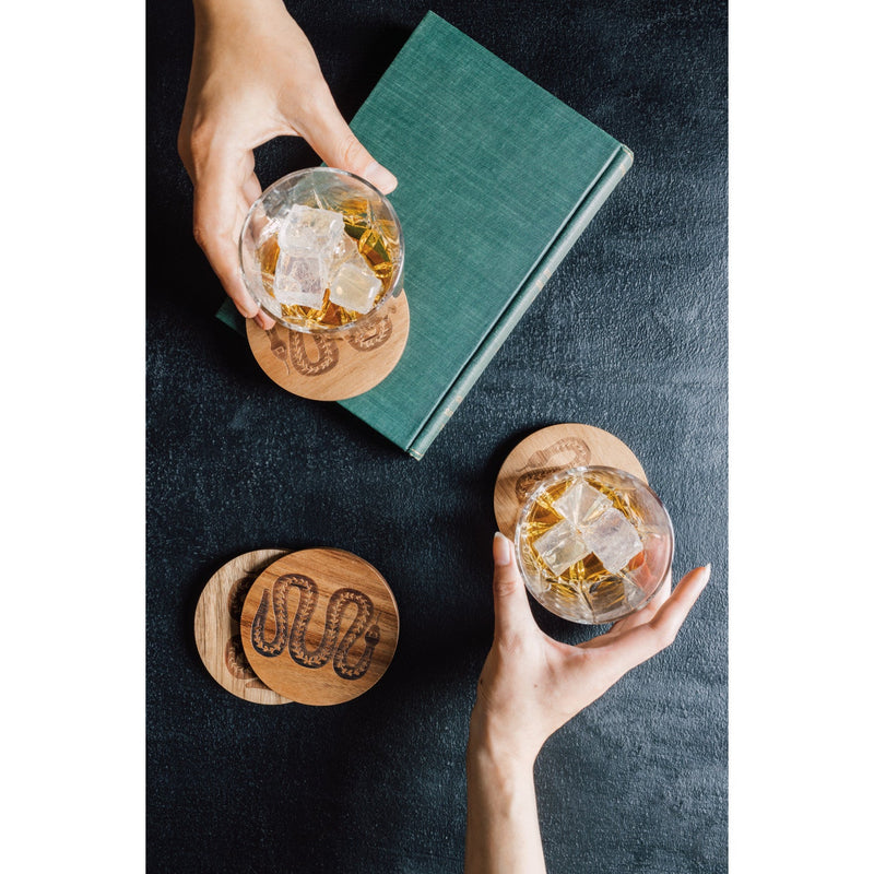 Danica Studio - Olympus Engraved Coasters Set of 4 Home & Kitchen