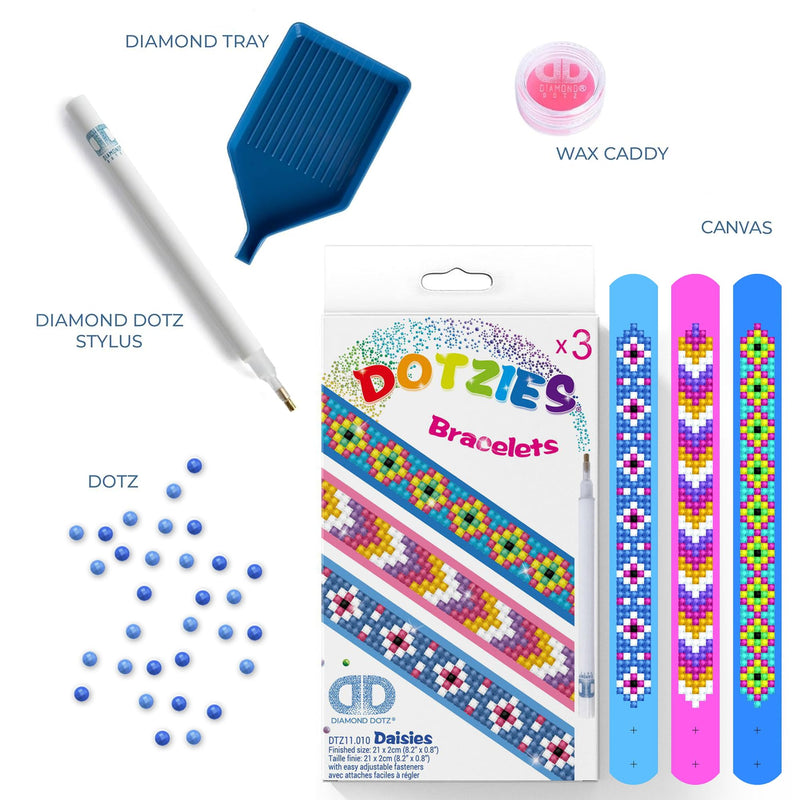 DIAMOND DOTZ - Dotzies Bracelets (3)Daisies 21x2 Toys & Games