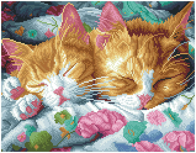 DIAMOND DOTZ - KITTY KIP (13.6" x 17.5" - 35cm x 45cm) Arts & Crafts