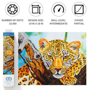 DIAMOND DOTZ - LEOPARD LOOK (14" x 18") Arts & Crafts