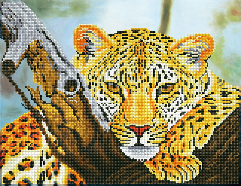 DIAMOND DOTZ - LEOPARD LOOK (14" x 18") Arts & Crafts