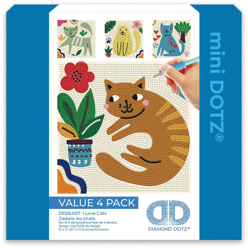 DIAMOND DOTZ - MINI DOTZ - I LOVE CATS Arts & Crafts