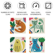 DIAMOND DOTZ - MINI DOTZ - I LOVE CATS Arts & Crafts