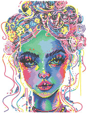DIAMOND DOTZ - NEON ELECTRIC BEAUTY (17.1" x 21.1") Arts & Crafts
