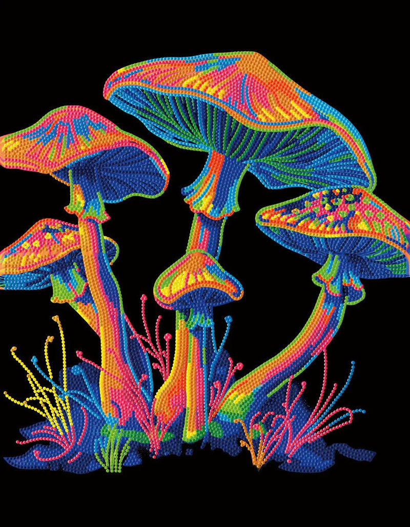 DIAMOND DOTZ - NEON MUSHROOMS (17.1" x 21.1") Arts & Crafts