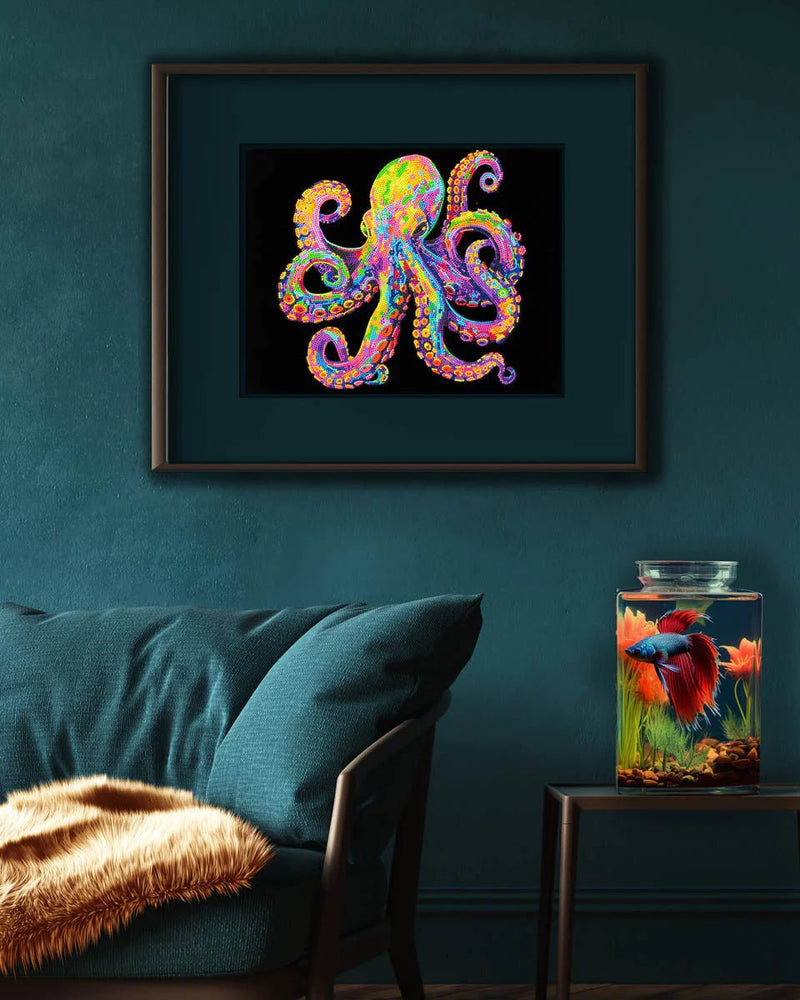 DIAMOND DOTZ - NEON OCTOPUS (17.1" x 21.1") Arts & Crafts