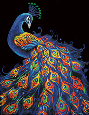DIAMOND DOTZ - NEON PEACOCK (17.1" x 21.1") Arts & Crafts