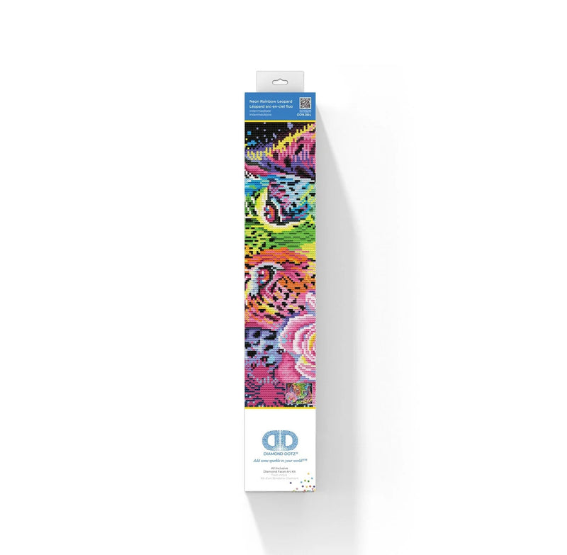 DIAMOND DOTZ - NEON RAINBOW LEOPARD (13.7" x 17.6" - 35cm x 45cm) Arts & Crafts