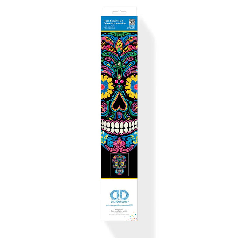 DIAMOND DOTZ - NEON SUGAR SKULL (17.1" x 21.1") Arts & Crafts