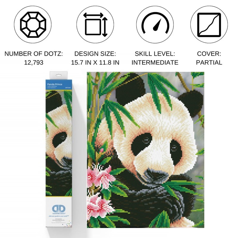 DIAMOND DOTZ - Panda Prince 38x48 Toys & Games