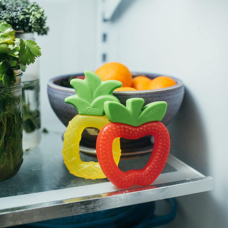 Dr Brown's - AquaCool Water - Filled Teether, Pineapple and Apple, 2 - pack Mother & Baby