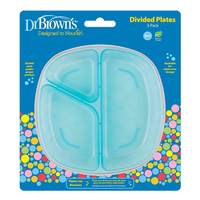 Dr Brown's - Divided Plates 3 - pack Mother & Baby