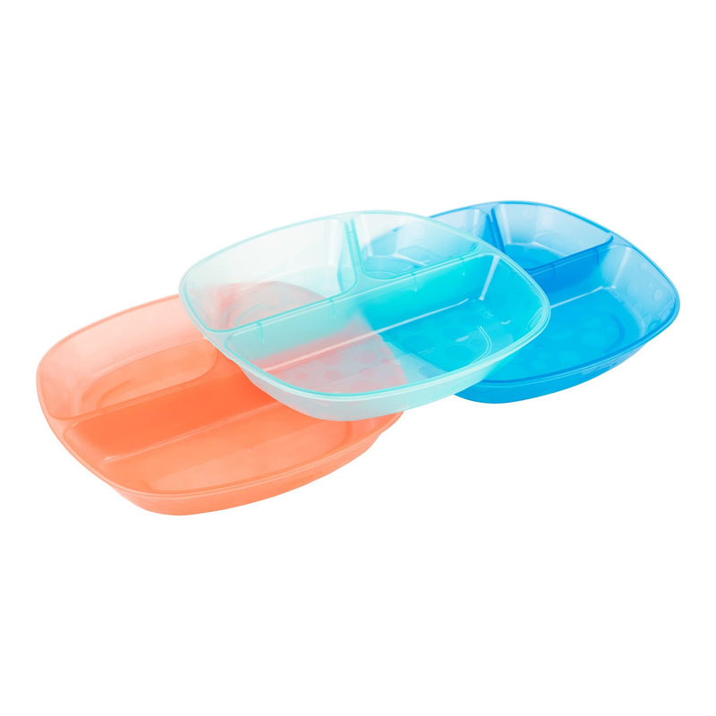 Dr Brown's - Divided Plates 3 - pack Mother & Baby