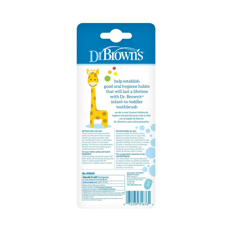 Dr Brown's - Infant - to - Toddler Toothbrush, Giraffe Mother & Baby