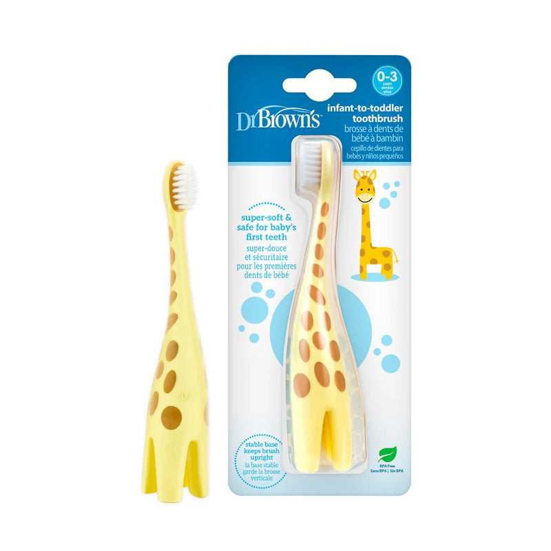 Dr Brown's - Infant - to - Toddler Toothbrush, Giraffe Mother & Baby