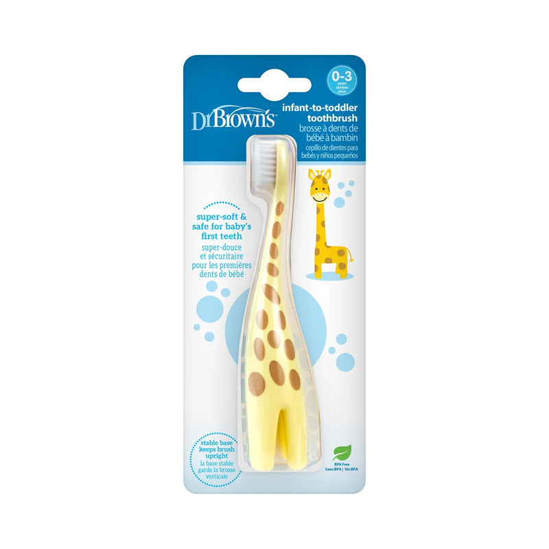 Dr Brown's - Infant - to - Toddler Toothbrush, Giraffe Mother & Baby